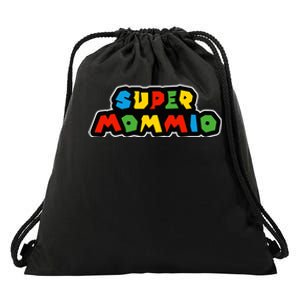 Funny Super Mommio Video Game Lover Mothers Day Drawstring Bag