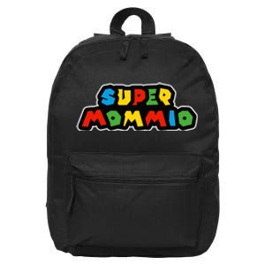 Funny Super Mommio Video Game Lover Mothers Day 16 in Basic Backpack