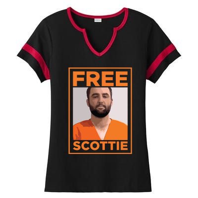 Free Scottie Mugshot Ladies Halftime Notch Neck Tee