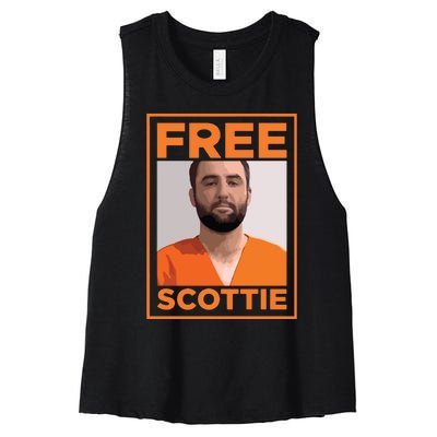 Free Scottie Mugshot Women's Racerback Cropped Tank