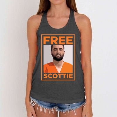 Free Scottie Mugshot Women's Knotted Racerback Tank