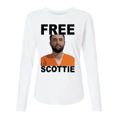 Free Scottie Mugshot Womens Cotton Relaxed Long Sleeve T-Shirt