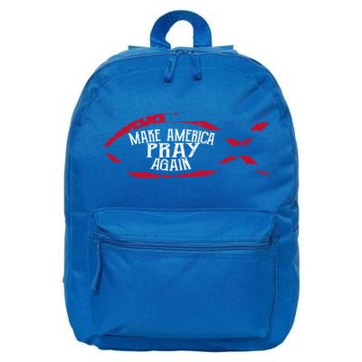 Fish Symbol Meaningful Gift Christian Gift Make America Pray Again Gift 16 in Basic Backpack