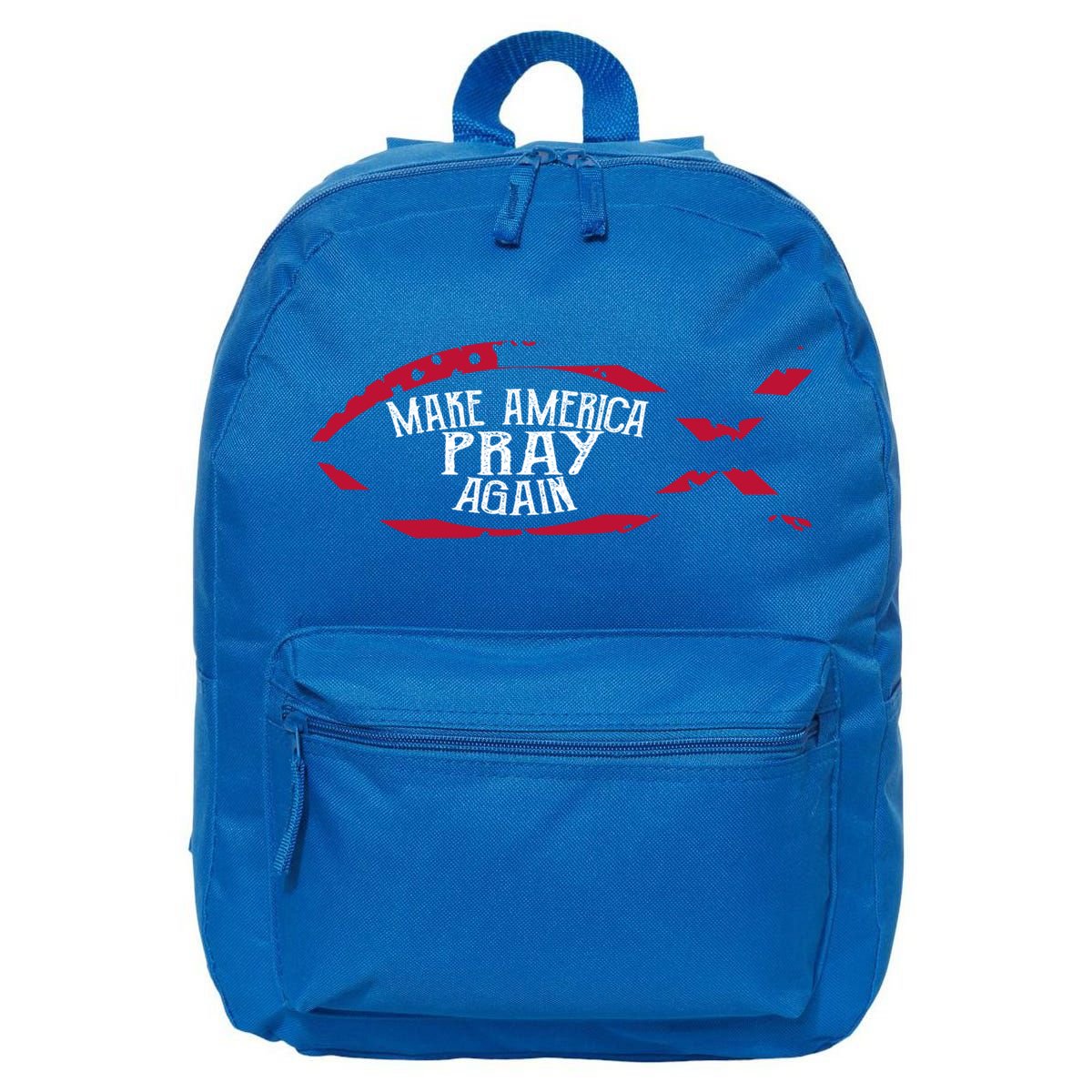 Fish Symbol Meaningful Gift Christian Gift Make America Pray Again Gift 16 in Basic Backpack