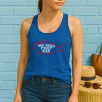 Fish Symbol Meaningful Gift Christian Gift Make America Pray Again Gift Womens Tank Top