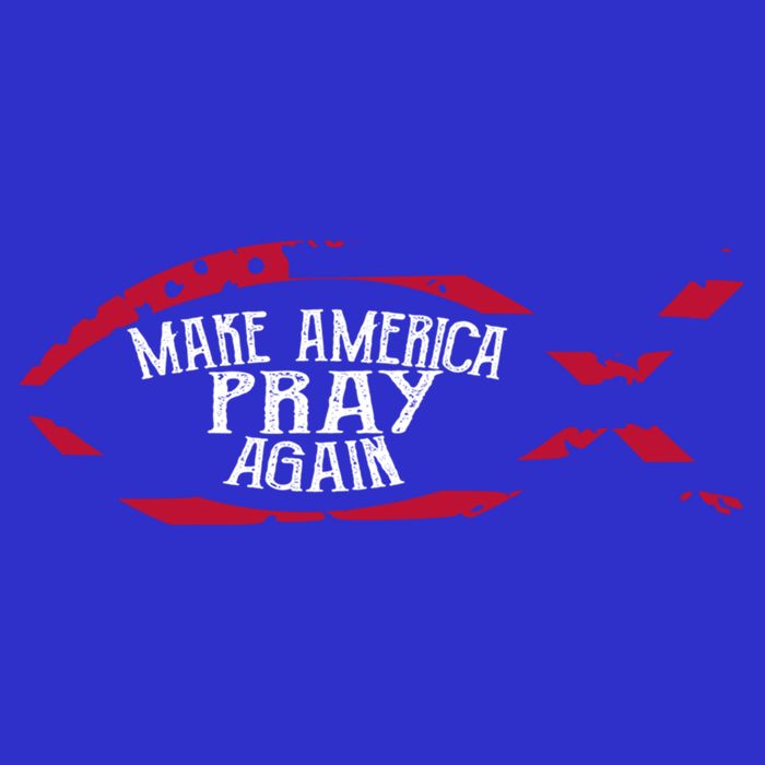 Fish Symbol Meaningful Gift Christian Gift Make America Pray Again Gift Womens Tank Top