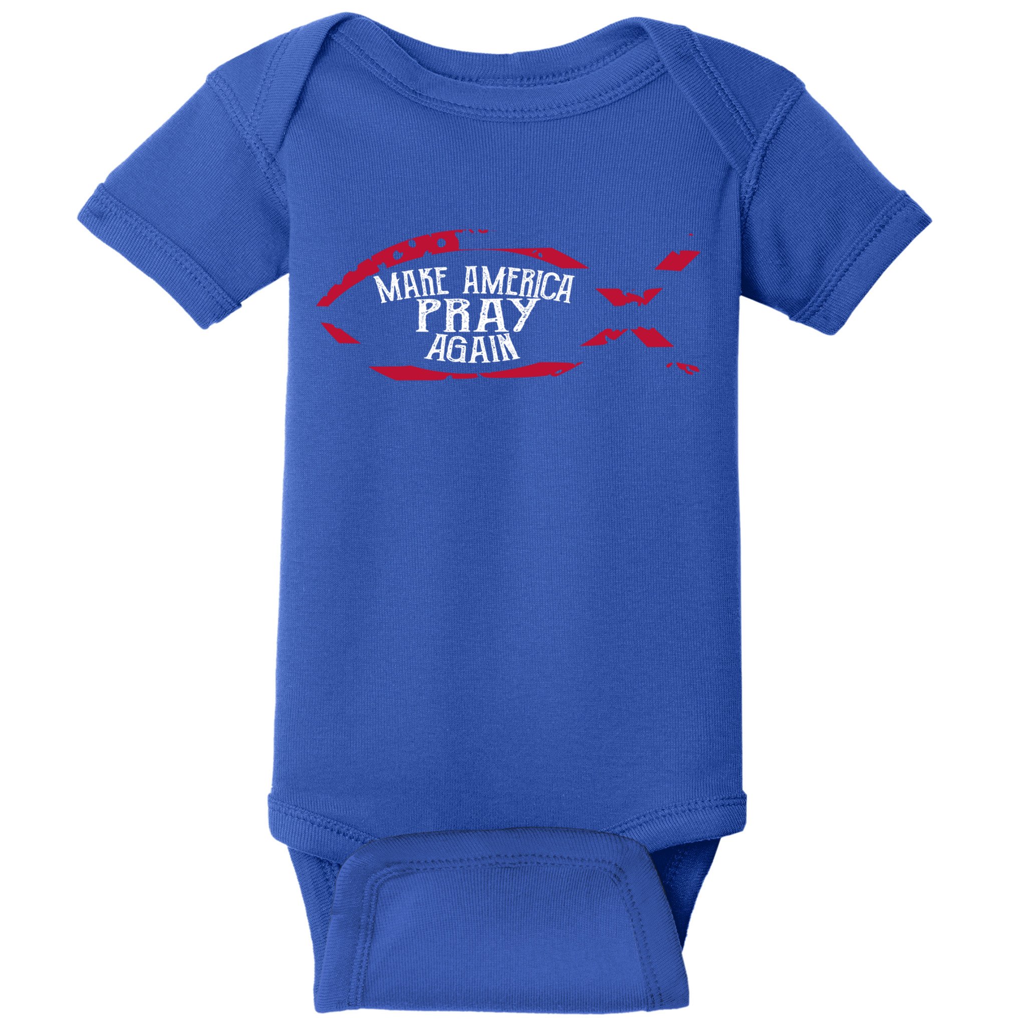Fish Symbol Meaningful Gift Christian Gift Make America Pray Again Gift Baby Bodysuit