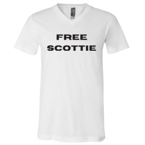 Free Scottie Mugshot V-Neck T-Shirt