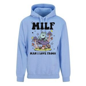 Funny Saying Milf Man I Love Frogs Frog Lovers Unisex Surf Hoodie