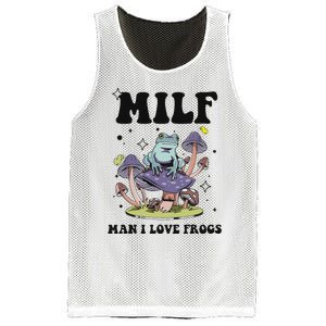 Funny Saying Milf Man I Love Frogs Frog Lovers Mesh Reversible Basketball Jersey Tank