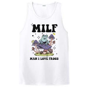 Funny Saying Milf Man I Love Frogs Frog Lovers PosiCharge Competitor Tank