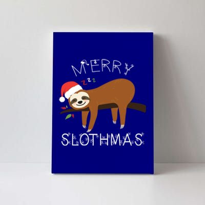 Funny Sloth Merry Christmas Merry Slothmas Holiday Funny Gift Cool Gift Canvas