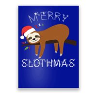 Funny Sloth Merry Christmas Merry Slothmas Holiday Funny Gift Cool Gift Poster