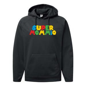 Funny Super Mommio Mother's Day Gamer Performance Fleece Hoodie