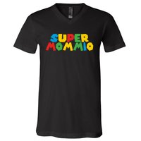 Funny Super Mommio Mother's Day Gamer V-Neck T-Shirt