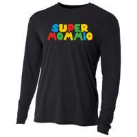 Funny Super Mommio Mother's Day Gamer Cooling Performance Long Sleeve Crew