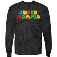 Funny Super Mommio Mother's Day Gamer Tie-Dye Long Sleeve Shirt