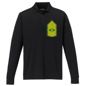 First Sergeant Military Badge Performance Long Sleeve Polo