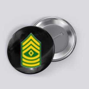 First Sergeant Military Badge Button