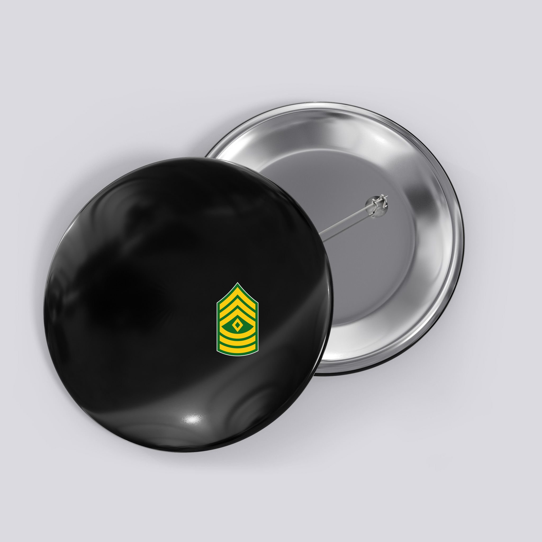 First Sergeant Military Badge Button