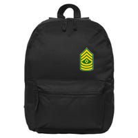 First Sergeant Military Badge 16 in Basic Backpack