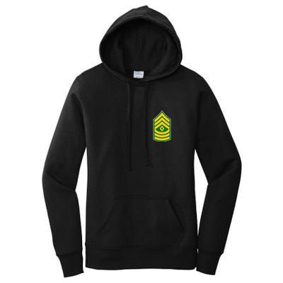 First Sergeant Military Badge Women's Pullover Hoodie