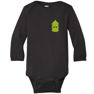 First Sergeant Military Badge Baby Long Sleeve Bodysuit