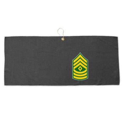 First Sergeant Military Badge Large Microfiber Waffle Golf Towel