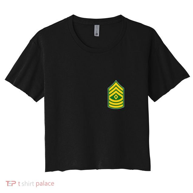 First Sergeant Military Badge Crop Top
