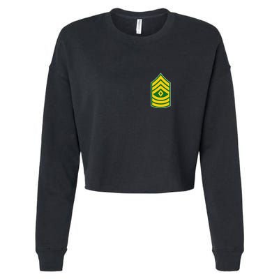 First Sergeant Military Badge Cropped Pullover Crew