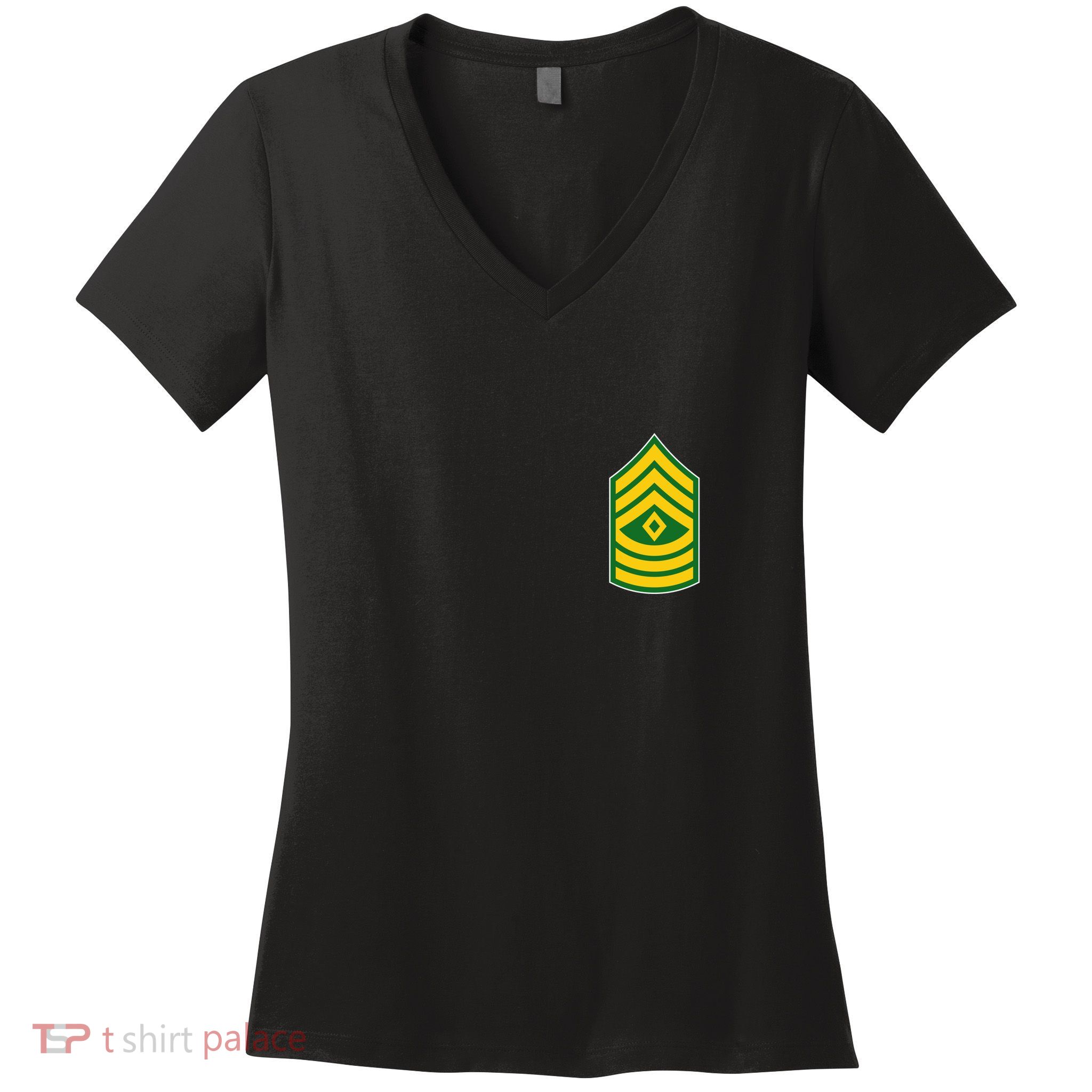 First Sergeant Military Badge Women's V-Neck T-Shirt