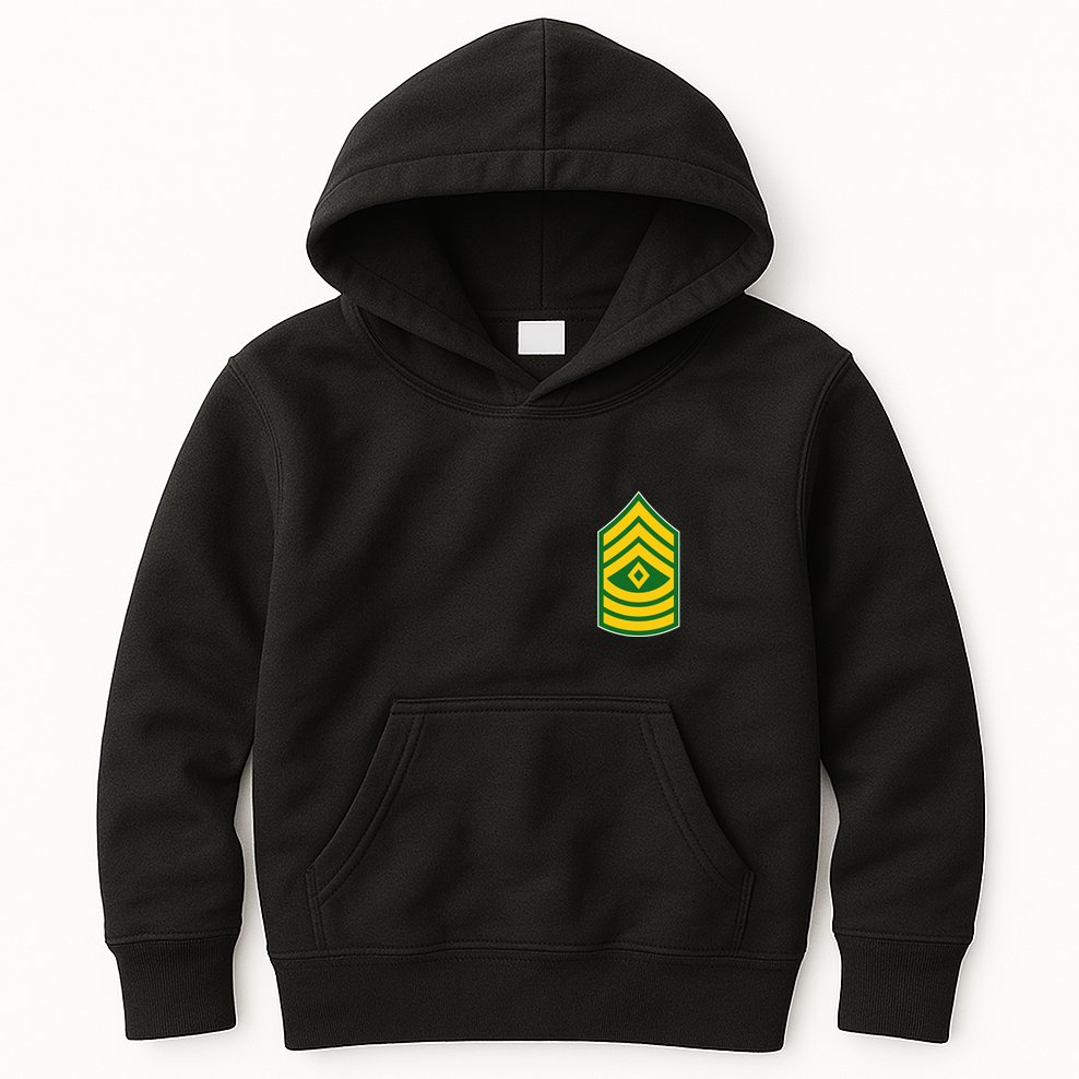First Sergeant Military Badge Kids Hoodie