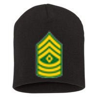 First Sergeant Military Badge Short Acrylic Beanie