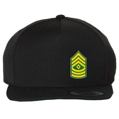 First Sergeant Military Badge Wool Snapback Cap
