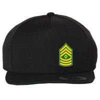 First Sergeant Military Badge Wool Snapback Cap