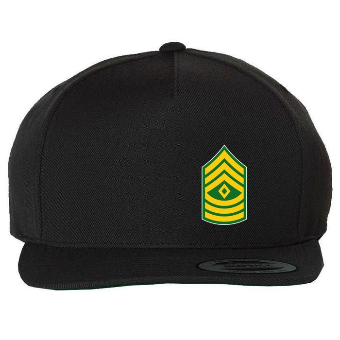 First Sergeant Military Badge Wool Snapback Cap