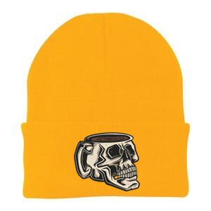 Funny Skull Mug Cup Coffee Skeleton Lover Gift Knit Cap Winter Beanie