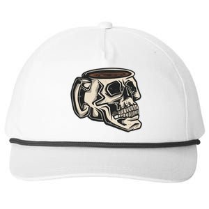 Funny Skull Mug Cup Coffee Skeleton Lover Gift Snapback Five-Panel Rope Hat