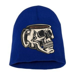 Funny Skull Mug Cup Coffee Skeleton Lover Gift Short Acrylic Beanie