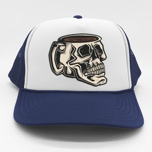 Funny Skull Mug Cup Coffee Skeleton Lover Gift Trucker Hat