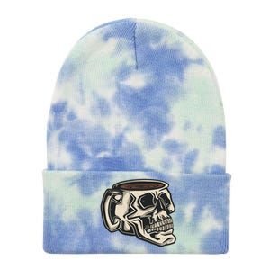 Funny Skull Mug Cup Coffee Skeleton Lover Gift Tie Dye 12in Knit Beanie