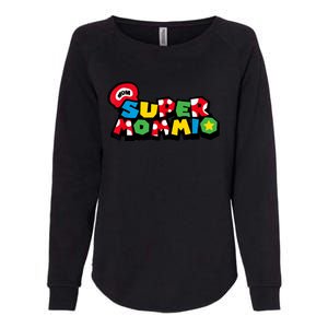 Funny Super Mommio Mother's Day Gamer Womens California Wash Sweatshirt