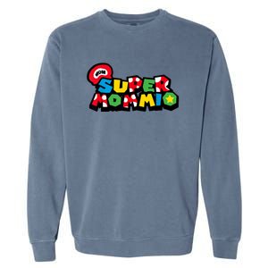 Funny Super Mommio Mother's Day Gamer Garment-Dyed Sweatshirt