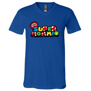 Funny Super Mommio Mother's Day Gamer V-Neck T-Shirt