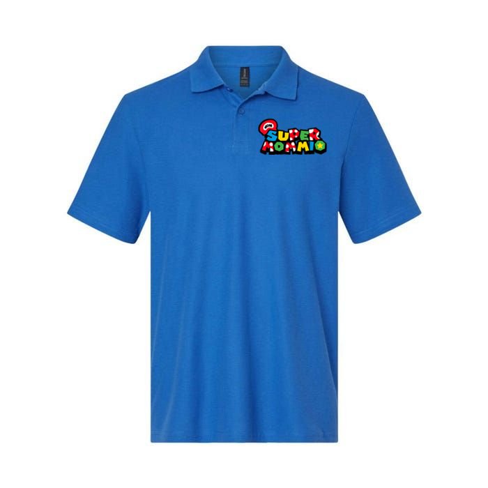 Funny Super Mommio Mother's Day Gamer Softstyle Adult Sport Polo