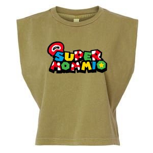 Funny Super Mommio Mother's Day Gamer Garment-Dyed Women's Muscle Tee