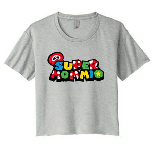 Funny Super Mommio Mother's Day Gamer Women's Crop Top Tee