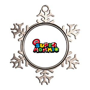 Funny Super Mommio Mother's Day Gamer Metallic Star Ornament