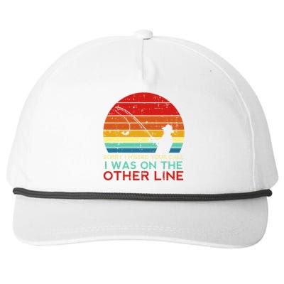 Fishing Sorry Missed Your Call Other Line Retro Snapback Five-Panel Rope Hat