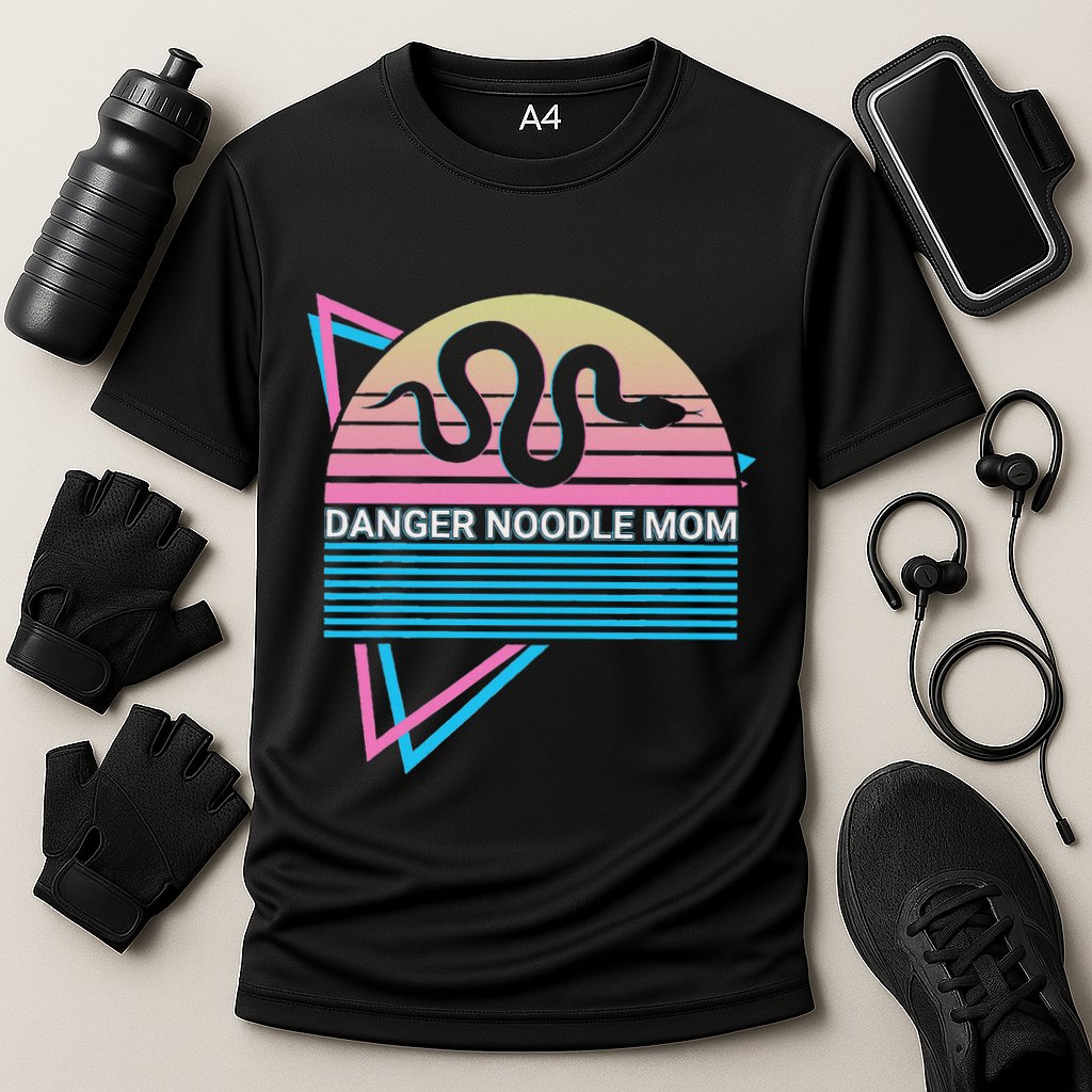 Funny Snake Mom Meme Danger Noodle Mom Cooling Performance Crew T-Shirt